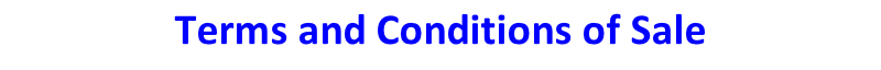 Terms and Conditions of Sale s